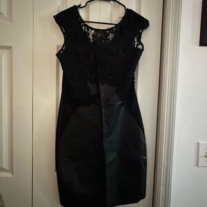 VENUS Black Lace Mini Dress